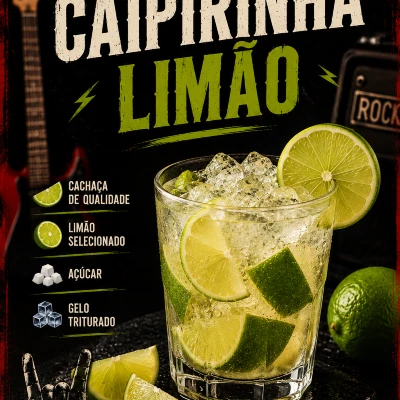 Drink Caipirinha de Limão