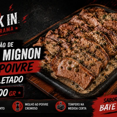 Porção Filé Mignon ao Poivre